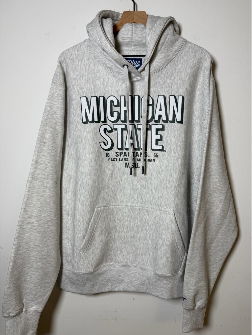 Michigan State Spartans pullover hoodie gray men’s large NWT